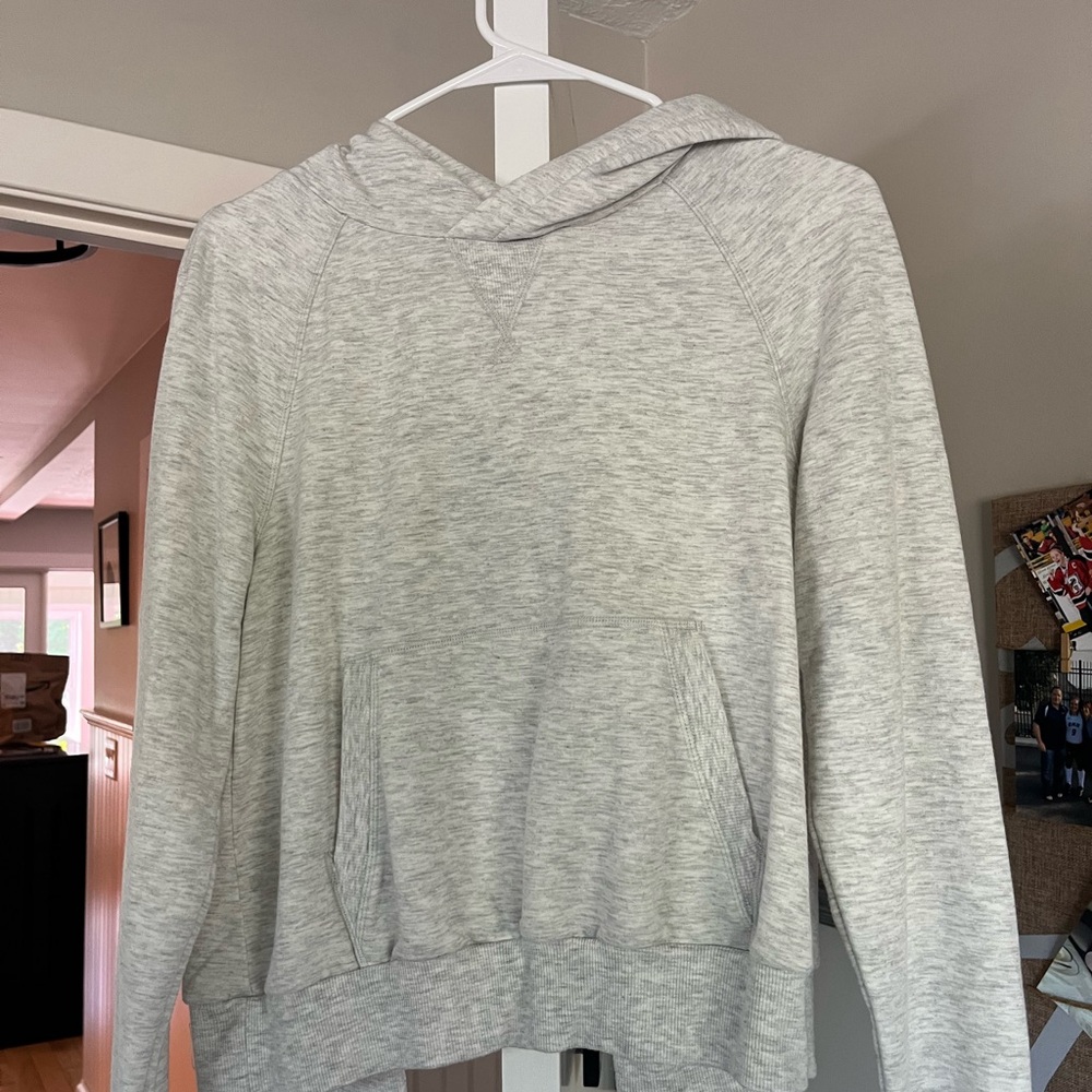 90 Degree By Reflex Light Gray Hoodie